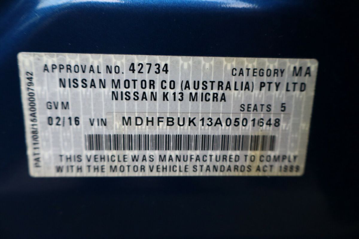 2016 Nissan Micra ST K13