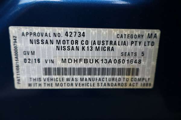 2016 Nissan Micra ST K13