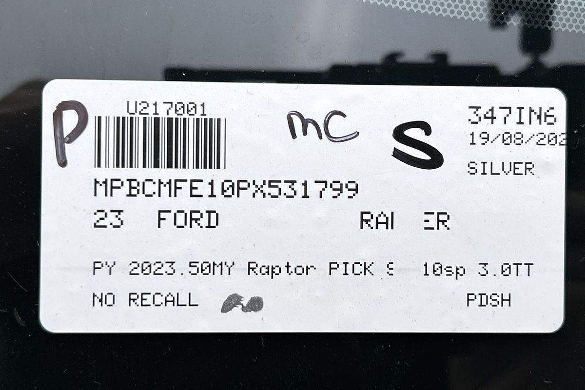 2023 Ford Ranger Raptor 4X4 3.0L