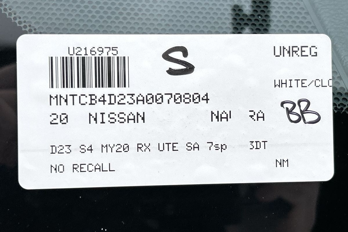 2020 Nissan Navara RX D23 Series 4 4X4