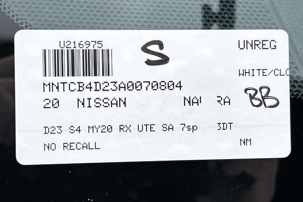 2020 Nissan Navara RX D23 Series 4 4X4