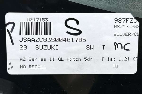 2020 Suzuki Swift GL AZ Series II
