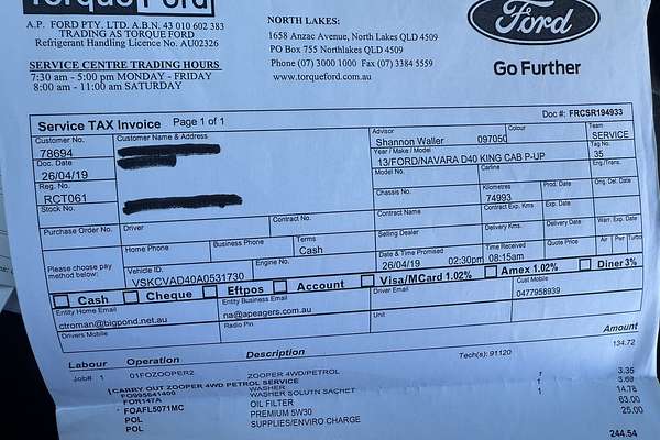 2013 Nissan Navara ST D40 Series 6 Rear Wheel Drive