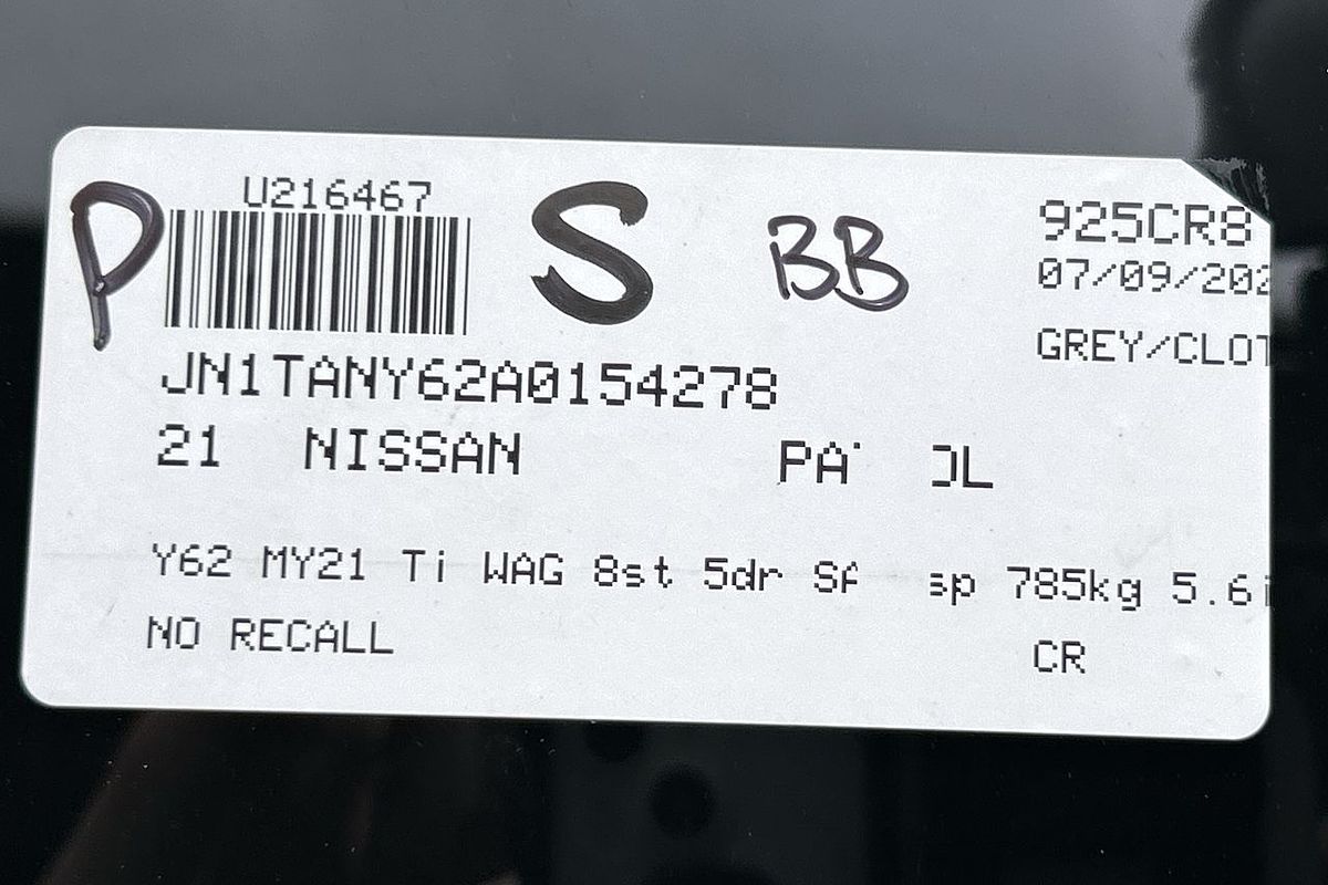 2021 Nissan Patrol Ti Y62