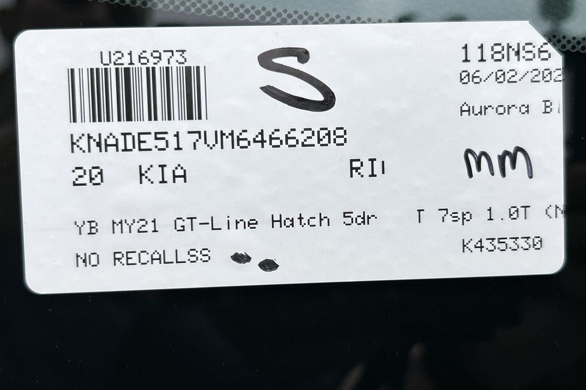 2020 Kia Rio GT-Line YB