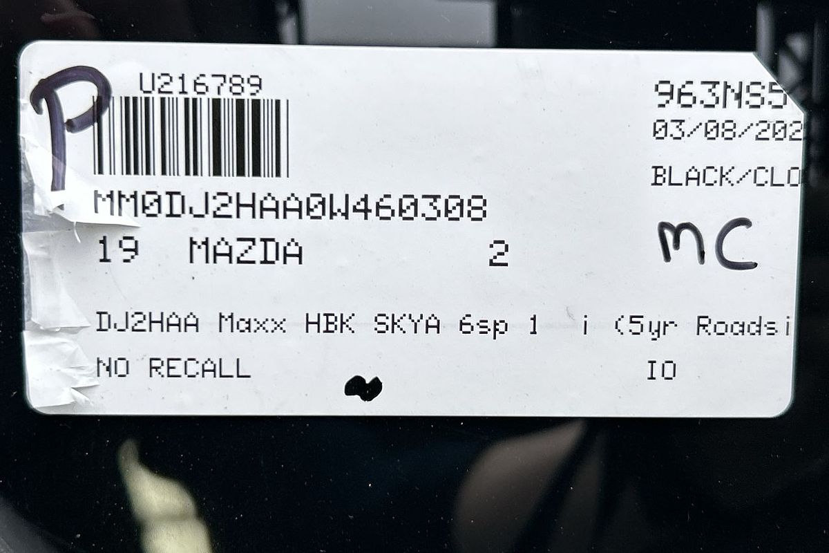2019 Mazda 2 Maxx DJ Series
