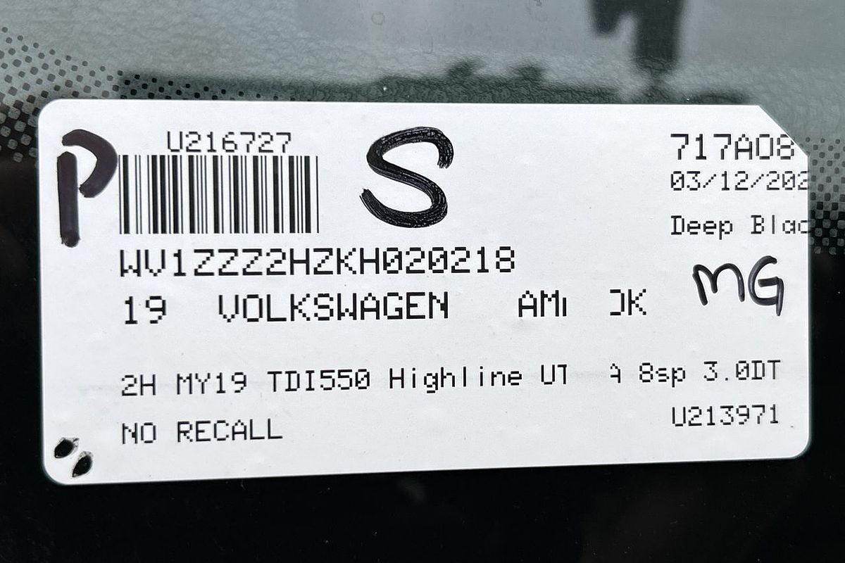 2019 Volkswagen Amarok TDI550 Highline 2H 4X4