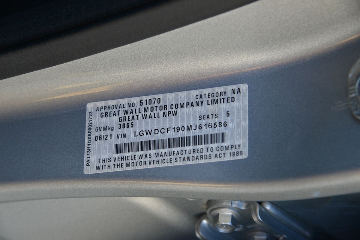 2021 GWM Ute Cannon-X NPW 4X4