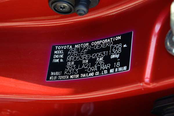 2018 Toyota Corolla ZR ZRE172R
