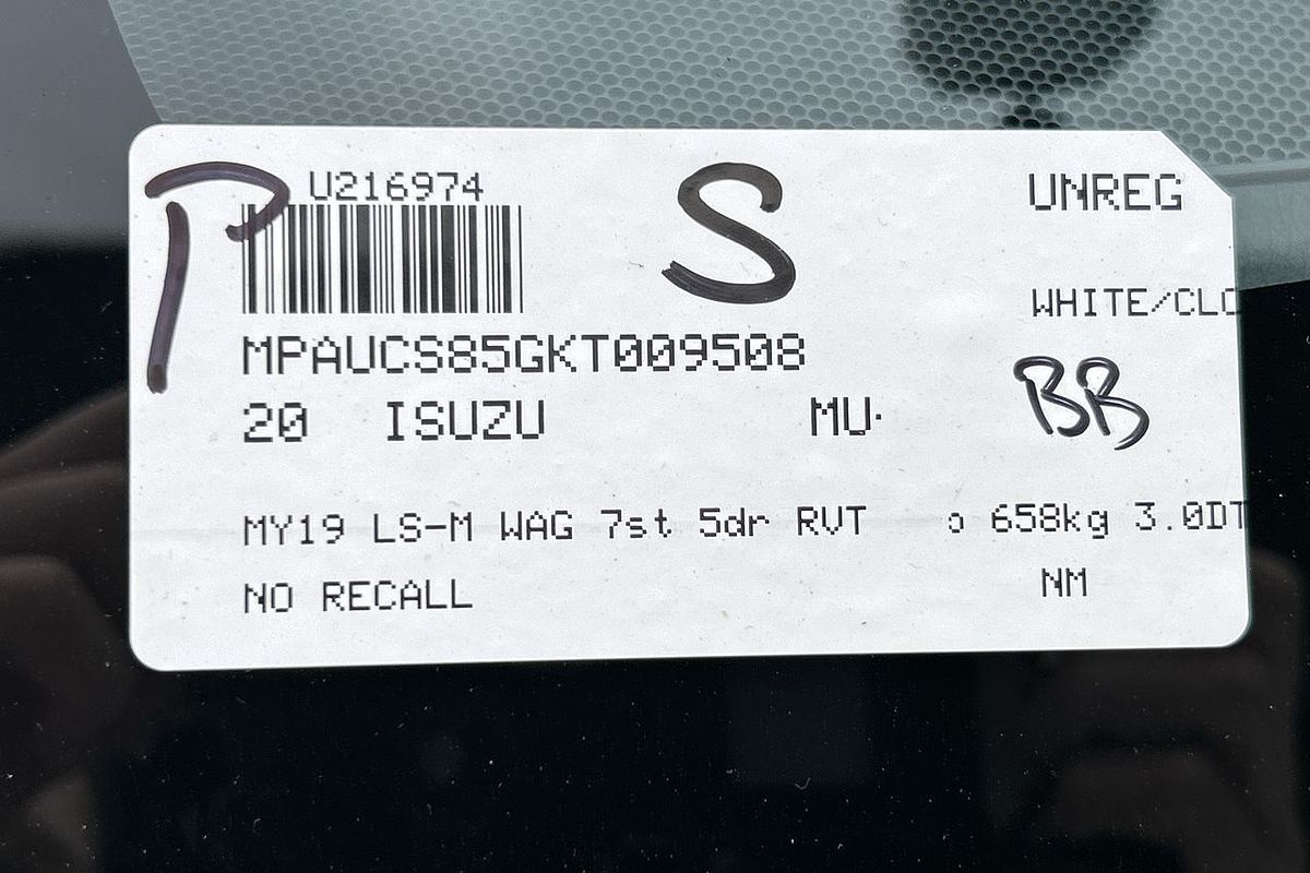 2020 Isuzu MU-X LS-M