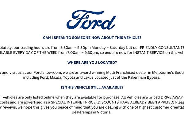 2024 Ford Everest Sport 2.0L