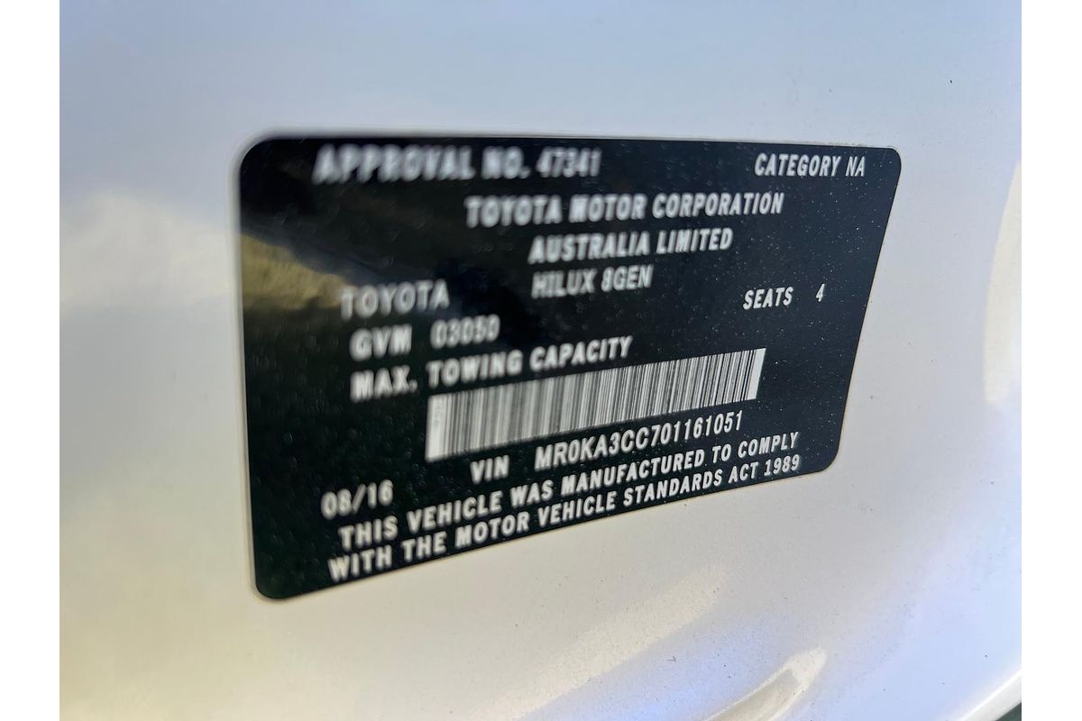 2016 Toyota Hilux SR GUN126R 4X4