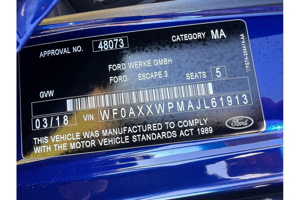 2018 Ford Escape Ambiente ZG