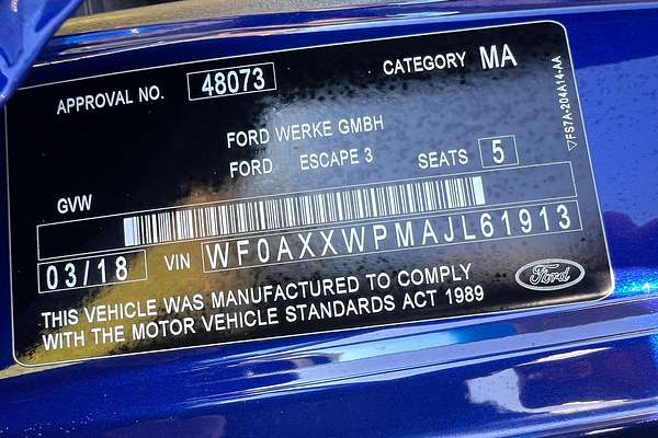 2018 Ford Escape Ambiente ZG