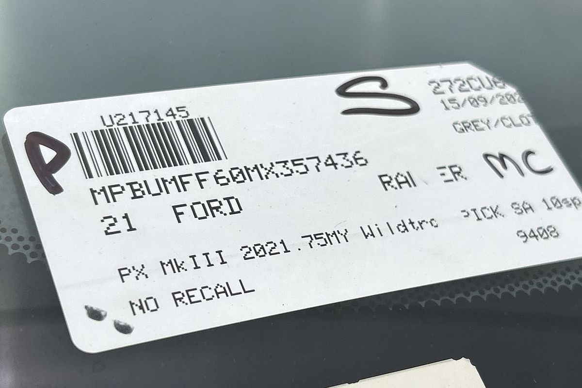 2021 Ford Ranger Wildtrak PX MkIII 4X4 2.0L