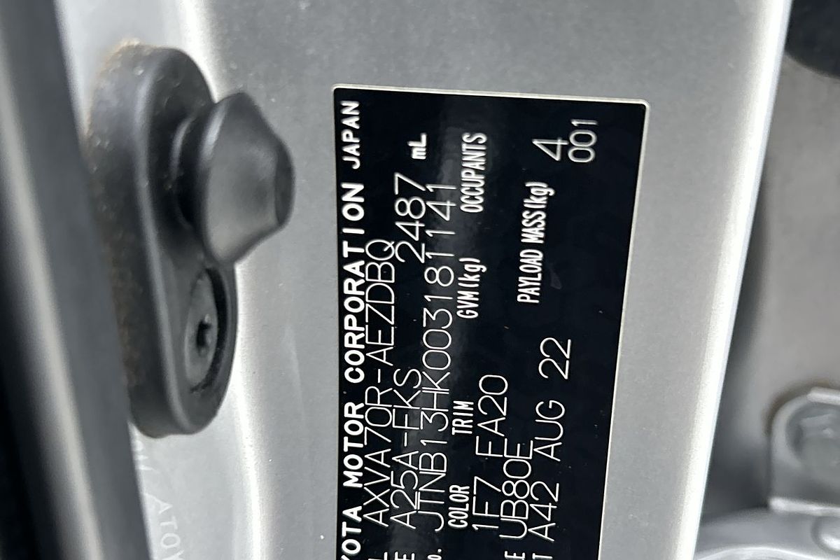 2022 Toyota Camry Ascent AXVA70R