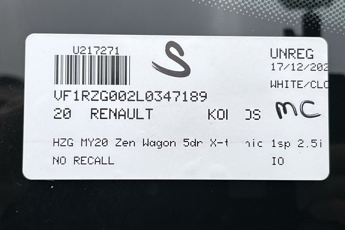 2020 Renault Koleos Zen HZG