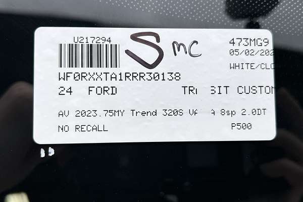 2024 Ford Transit Custom Trend 320S AV SWB