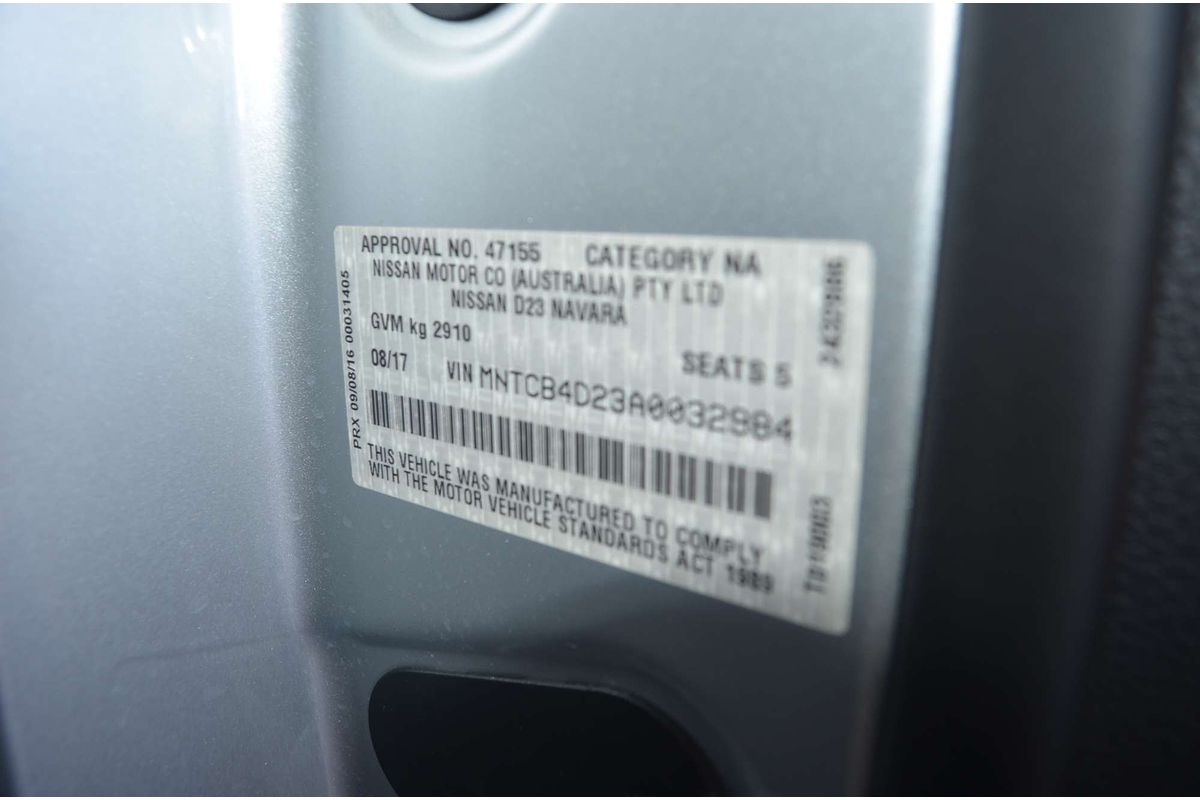 2017 Nissan Navara SL D23 Series 2 4X4