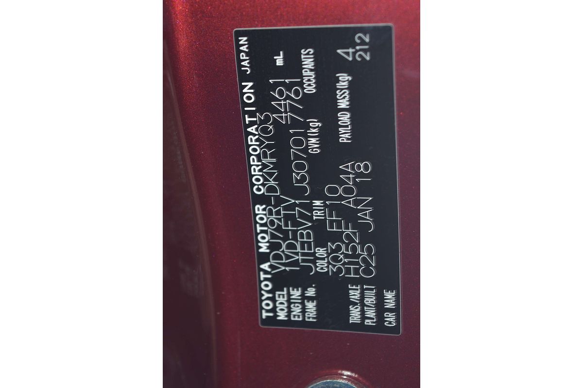 2018 Toyota Landcruiser GXL VDJ79R 4X4