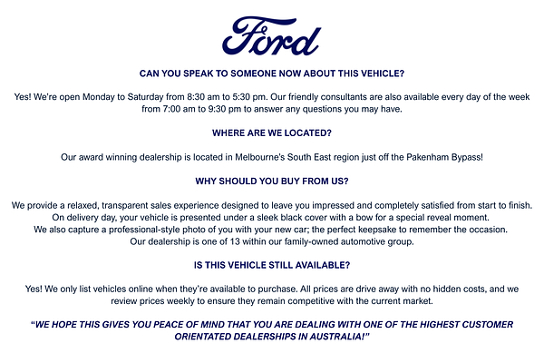 2024 Ford Ranger Wildtrak  4X4 2.0L