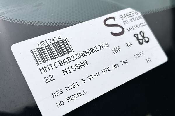 2022 Nissan Navara ST-X D23 Rear Wheel Drive