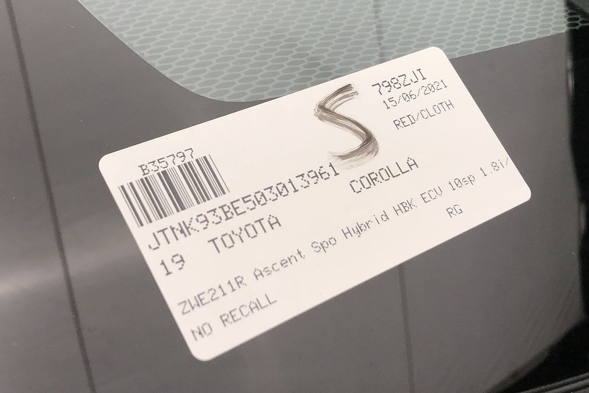 2019 Toyota Corolla Ascent Sport Hybrid ZWE211R