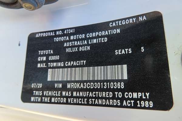 2020 Toyota Hilux SR GUN126R 4X4