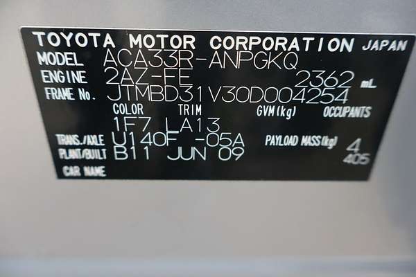 2009 Toyota RAV4 Cruiser L ACA33R