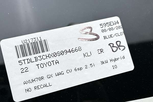 2022 Toyota Kluger GX AXUH78R