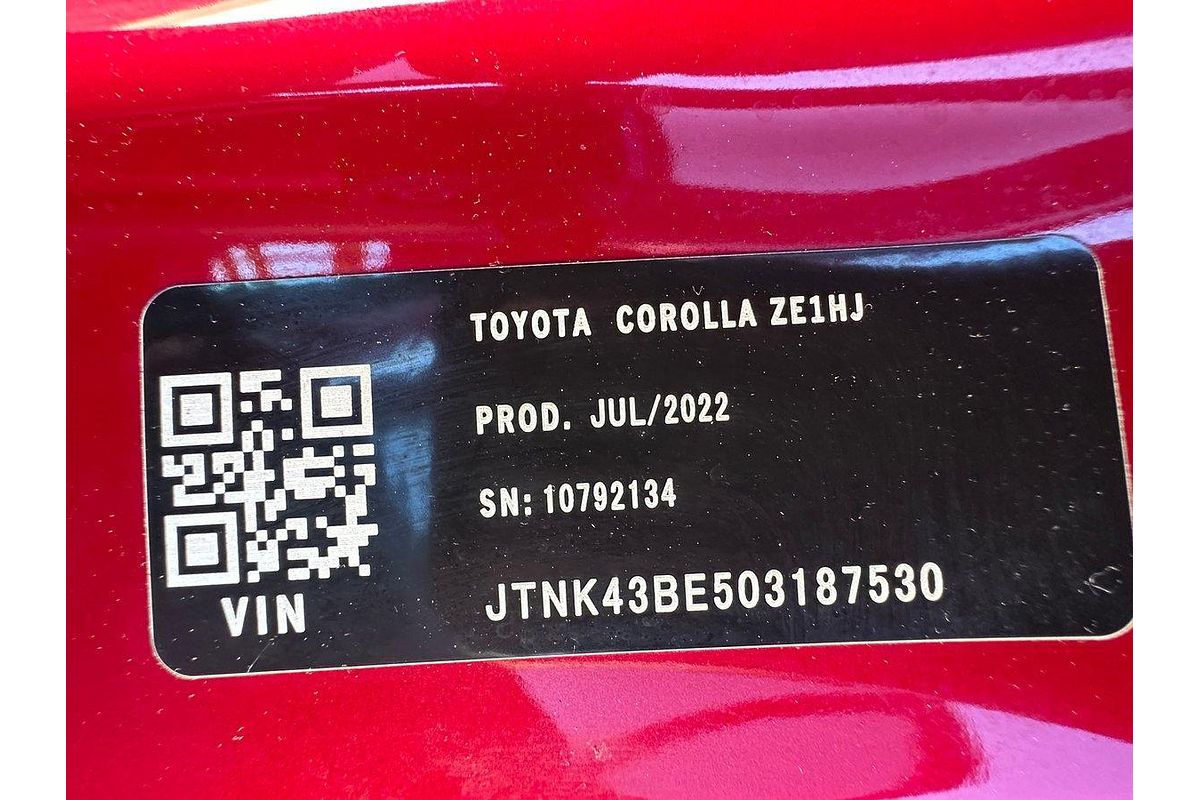 2022 Toyota Corolla Ascent Sport MZEA12R