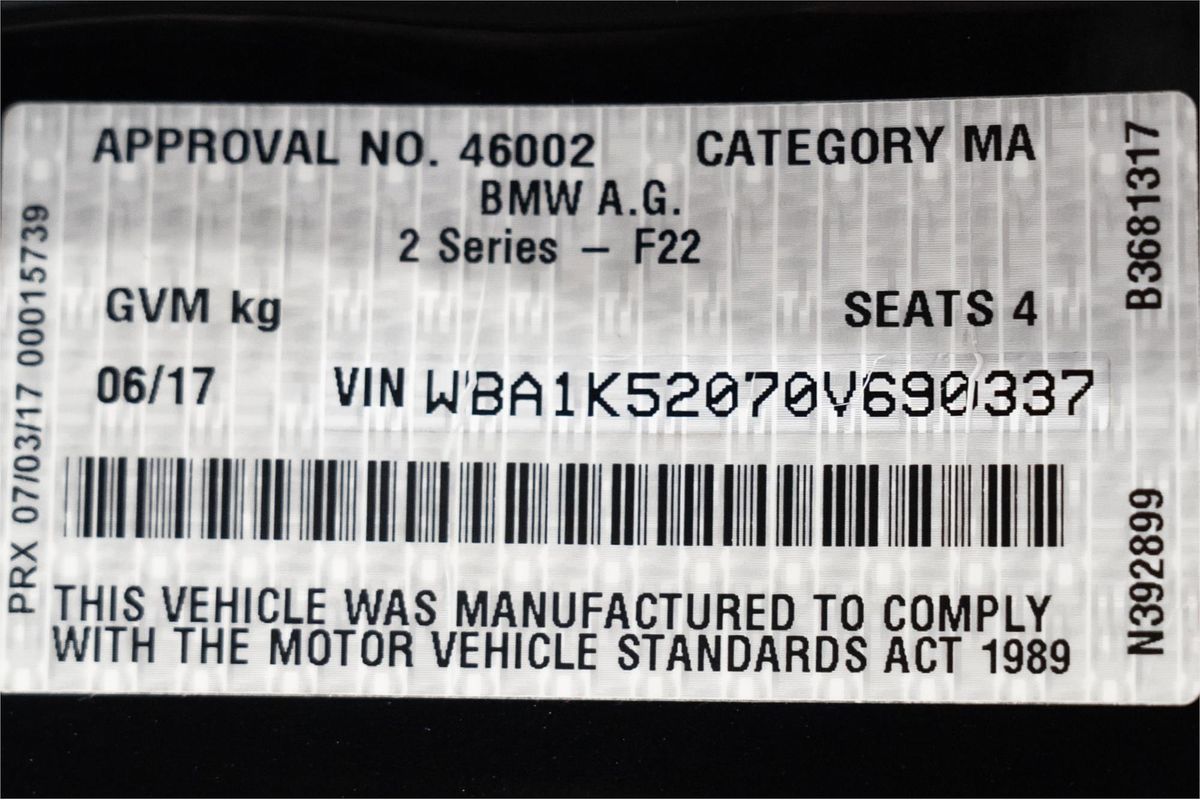 2016 BMW 2 Series 228i M Sport F23