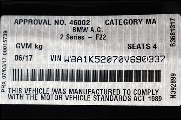 2016 BMW 2 Series 228i M Sport F23