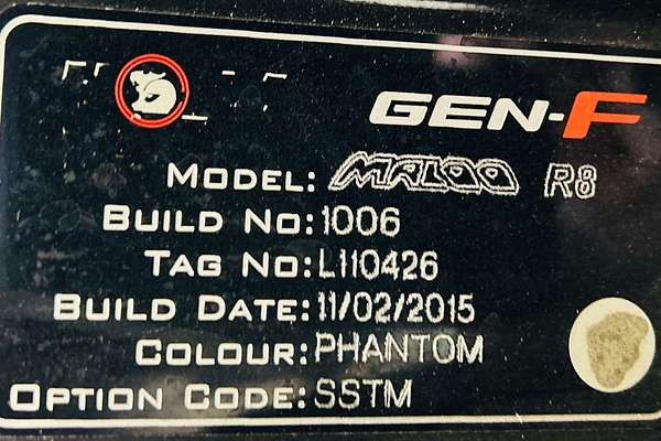 2015 Holden Maloo R8 GEN-F Rear Wheel Drive
