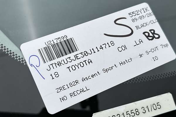 2018 Toyota Corolla Ascent Sport ZRE182R