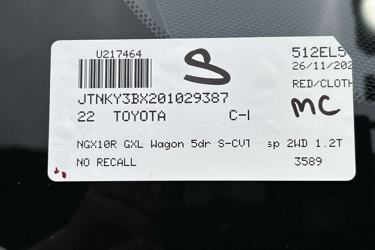 2022 Toyota C-HR GXL NGX10R