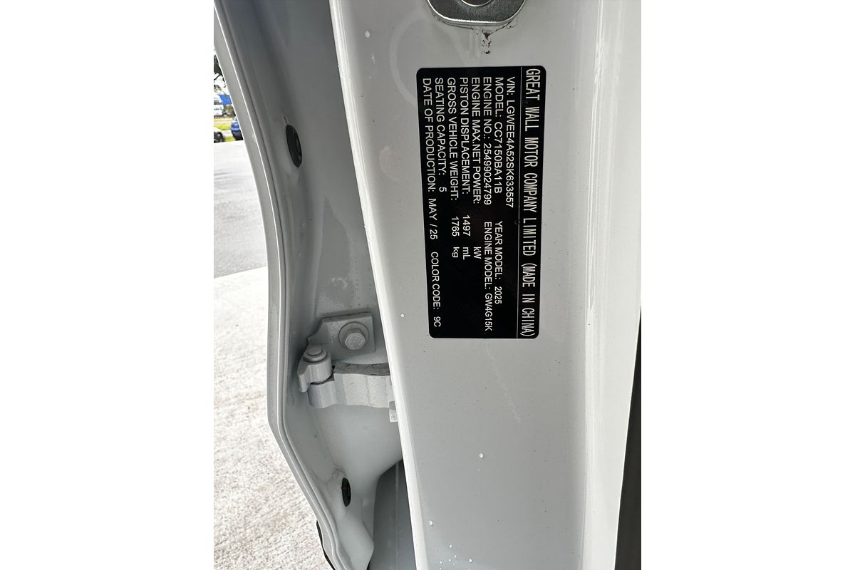 2025 GWM Haval Jolion Lux A01