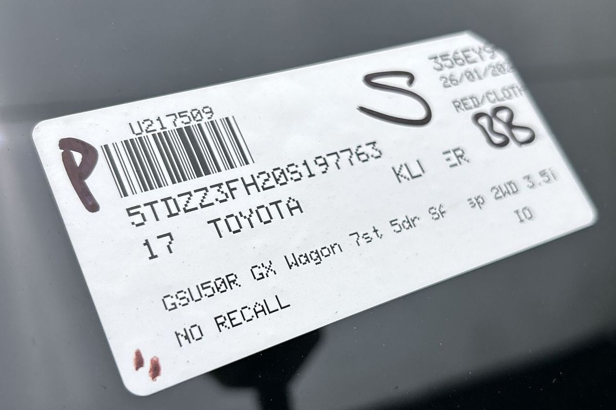 2017 Toyota Kluger GX GSU50R