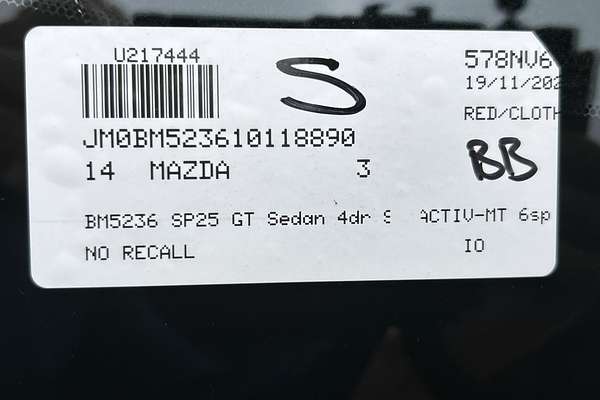 2014 Mazda 3 SP25 GT BM Series