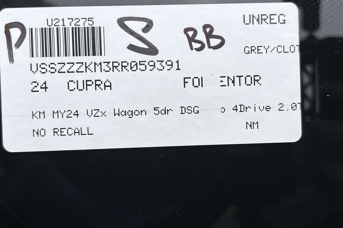 2024 CUPRA Formentor VZx KM