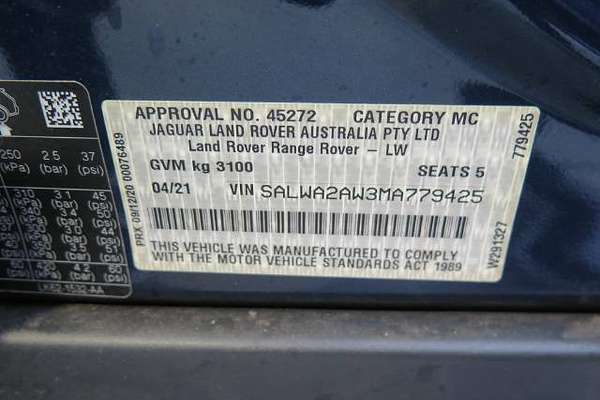 2021 Land Rover RANGE ROVER SPORT D16 183KW SE MY21.5