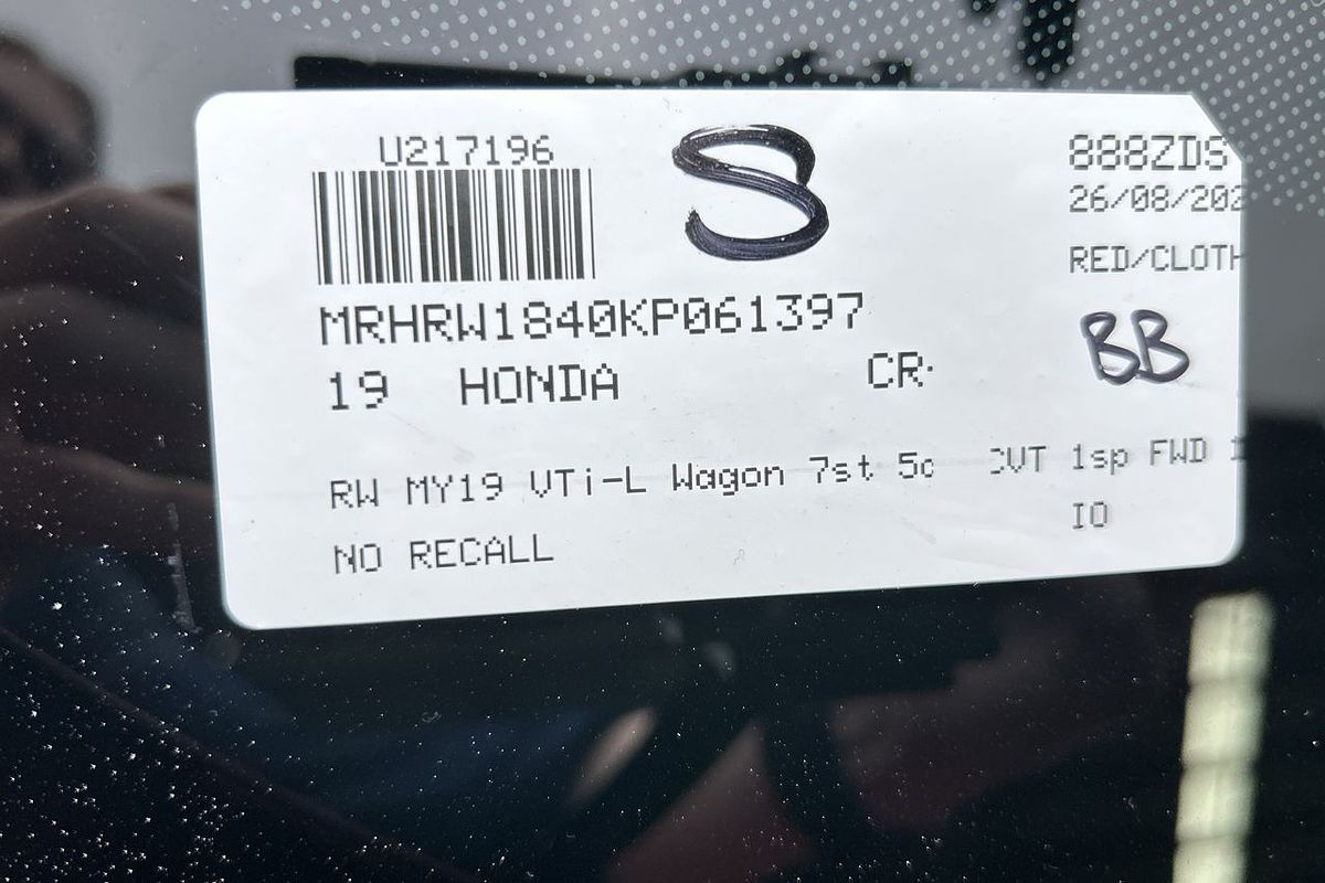 2019 Honda CR-V VTi-L RW