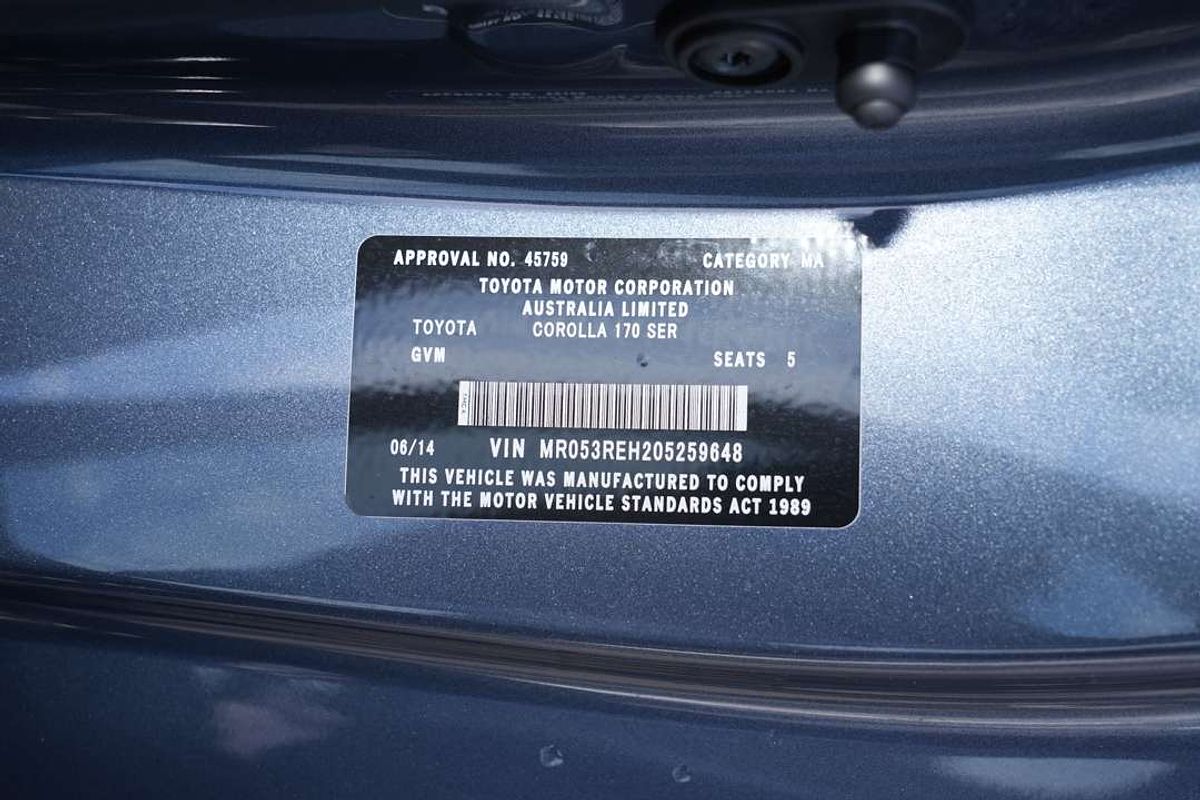 2014 Toyota Corolla Ascent ZRE172R