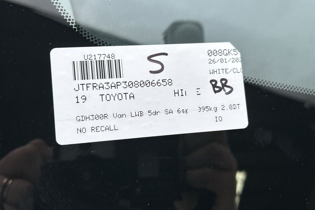 2019 Toyota Hiace GDH300R LWB