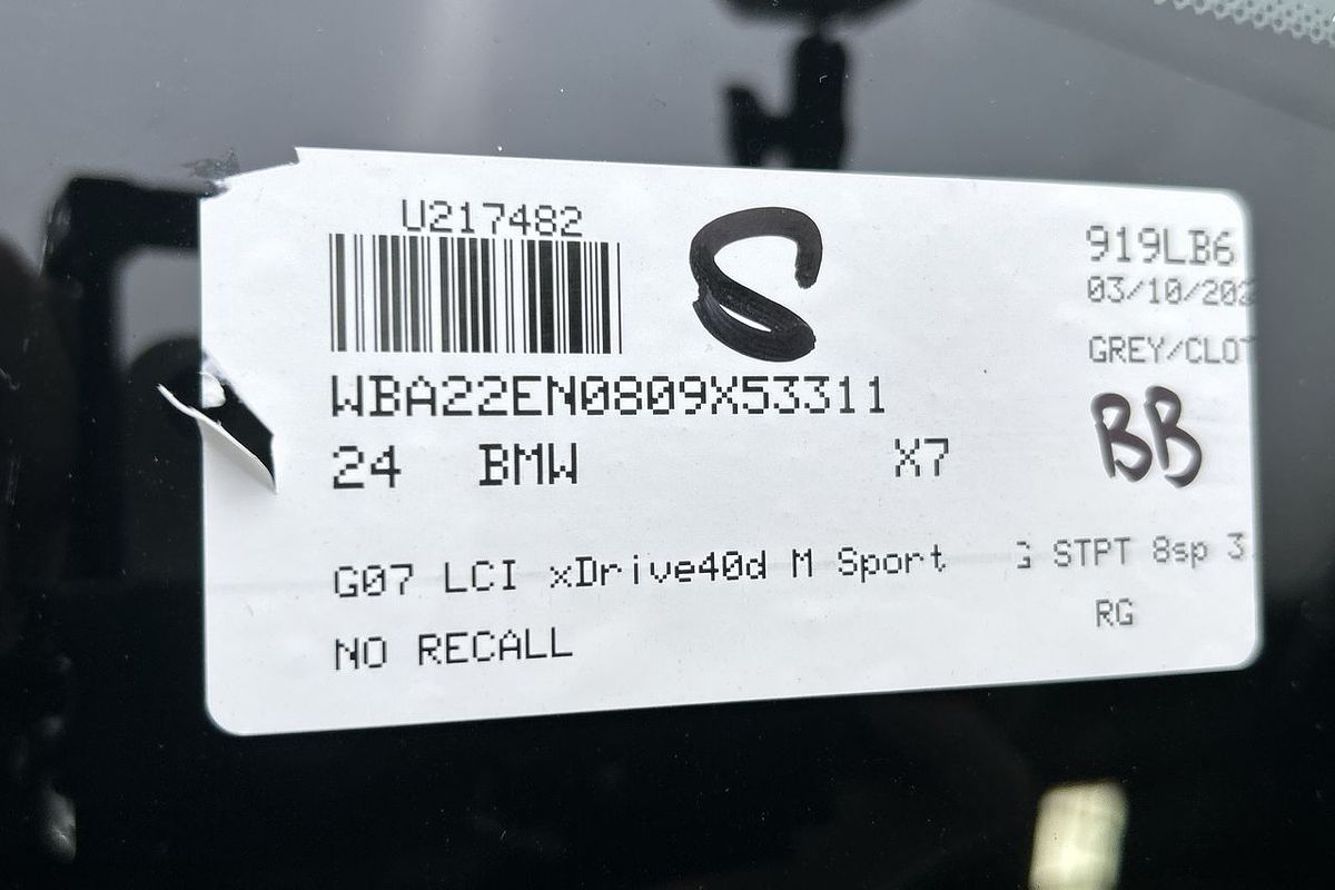 2024 BMW X7 xDrive40d M Sport G07 LCI