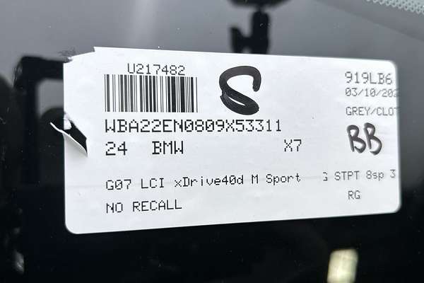 2024 BMW X7 xDrive40d M Sport G07 LCI
