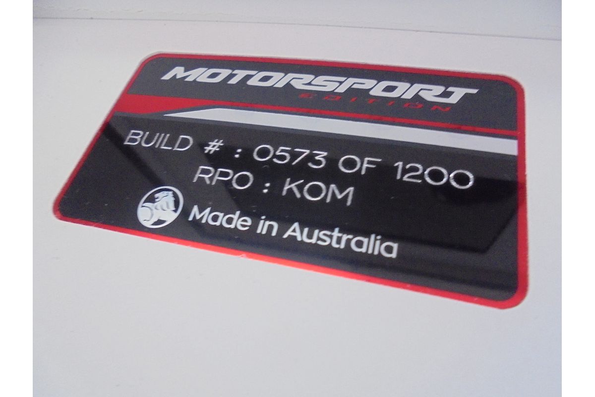 2017 Holden Commodore Motorsport Edition VF Series II