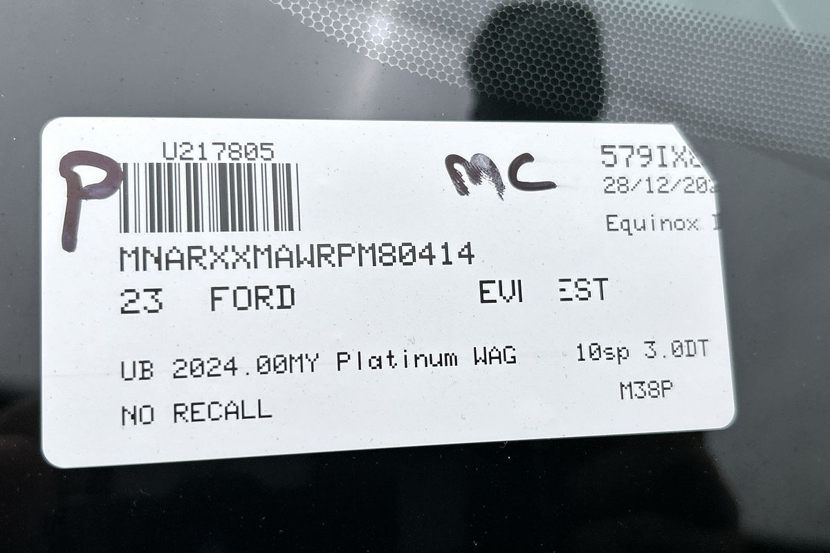 2023 Ford Everest Platinum 3.0L