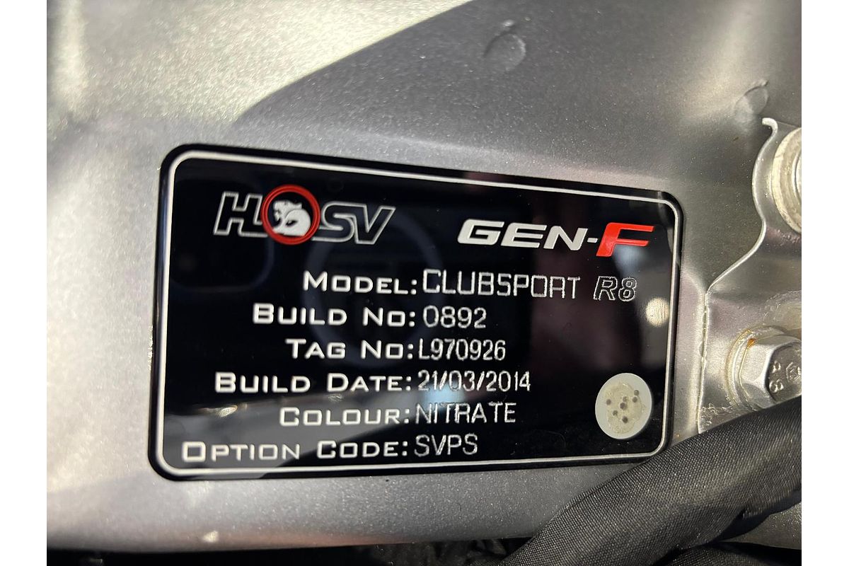 2014 Holden Clubsport R8 GEN-F