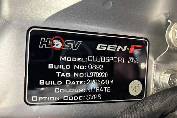 2014 Holden Clubsport R8 GEN-F